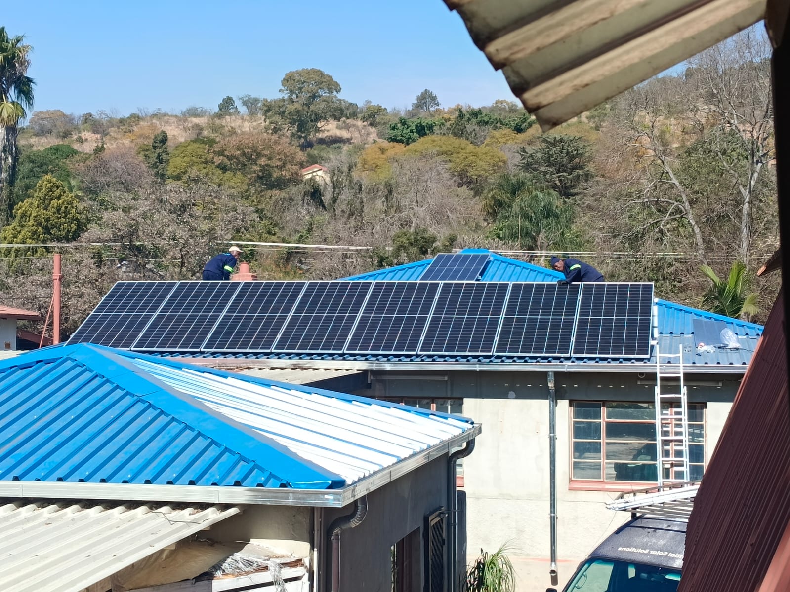 IBR roof with solar panels