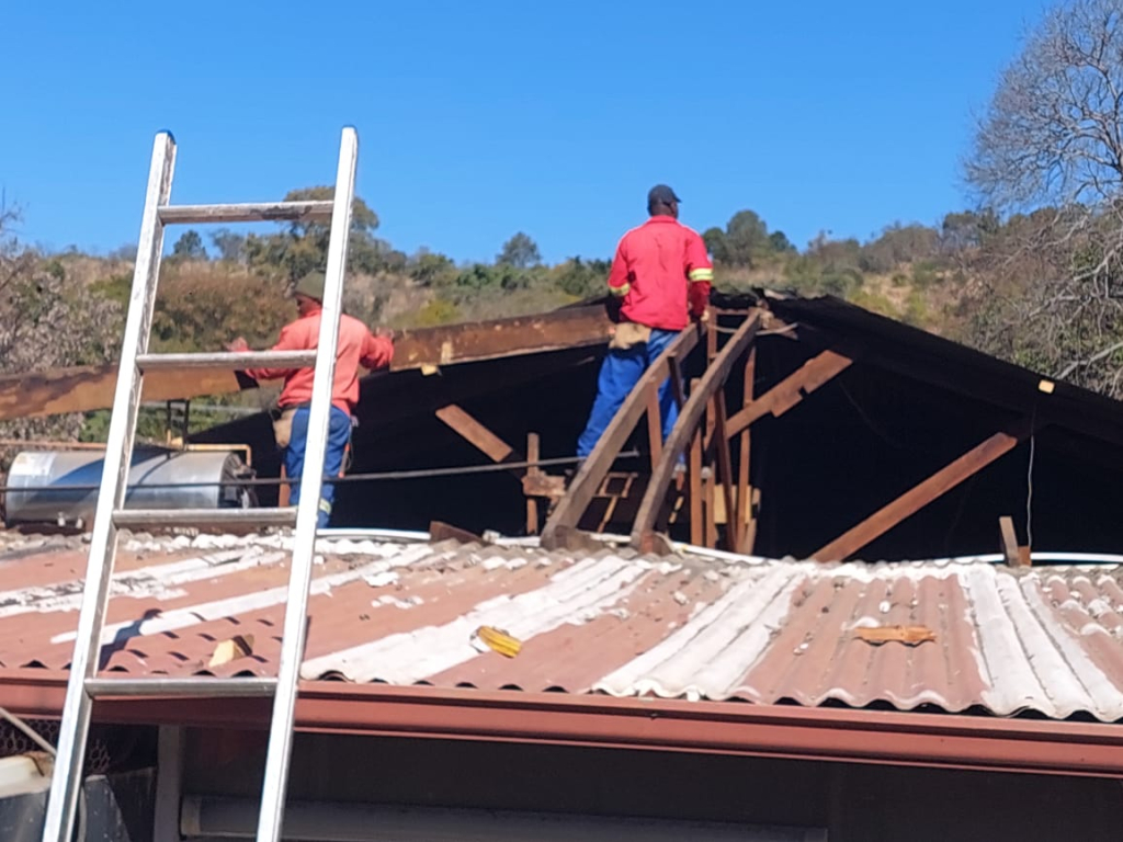 old corrugated roof